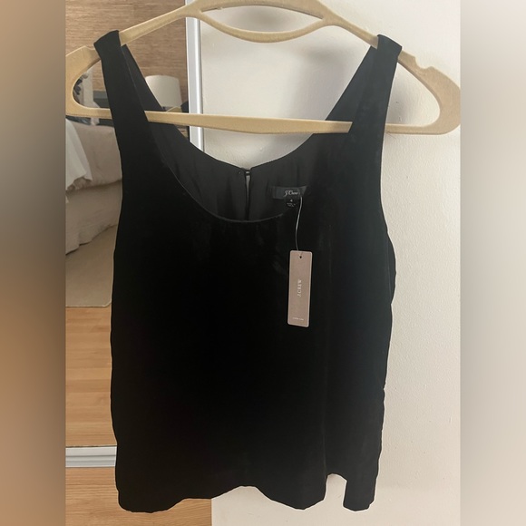 J Crew Black Velvet Top size 4 - Picture 1 of 3